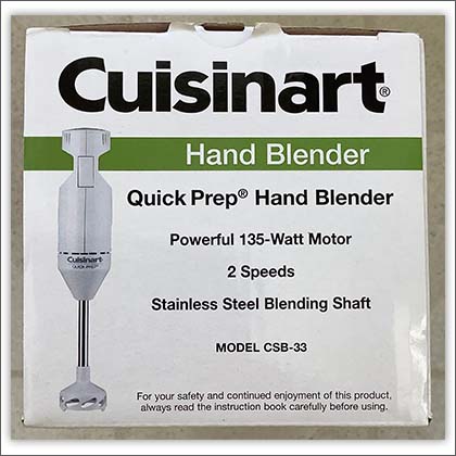 The Cuisinart Quick Prep Hand Blender
