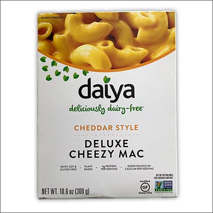 A box of Daiya Deluxe Cheezy Mac