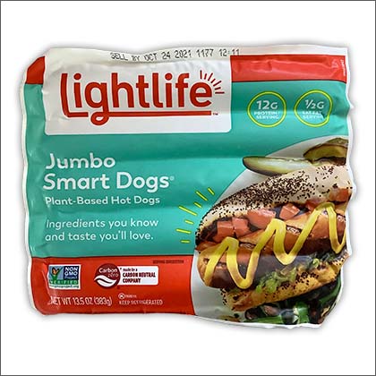 13.5 oz. Package of Lightlife Jumbo Smart Dogs